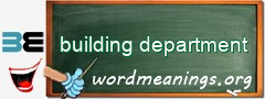 WordMeaning blackboard for building department